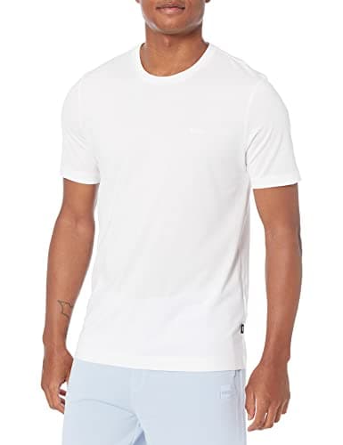 Image of BOSS Hugo Men's Small Logo Cotton Crewneck T-Shirt, Basic White, XXXL