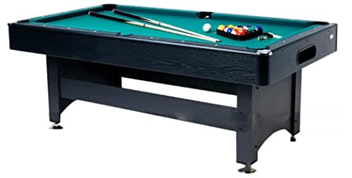 Image of Gamesson Harvard 7 Ft Pool Table - Black/Green | 213cm x 120 x 80 cms | 94 kg | Automatic Ball Return, Traditional Style | Perfect for Indoor Entertainment | Family-Friendly | Billiards & Snooker