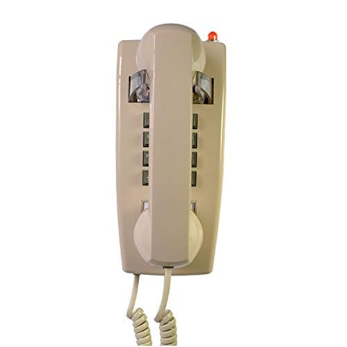 Image of TelPal Corded Wall Phone, Analog Mounted Landline with Traditional Ringer and Volume Control - Wall Jack Required