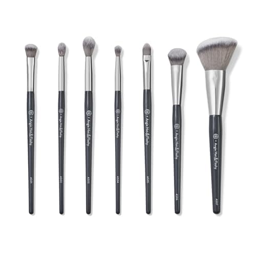 Image of BK BEAUTY BRUSHES - ANGIE HOT & FLASHY Brush Set (7PC) - Foundation Makeup Brushes - Brush for Liquid or Cream Foundations - Under-Eye Concealer | Bronzer, Blush & Highlighter Makeup Brush