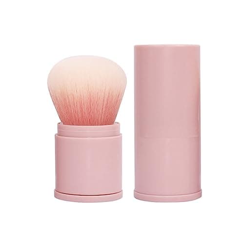 Image of Soft Powder Face Makeup Brush - Cheeks Blusher Bronzer Kabuki Brush for Blush Foundation Pressed Powder (Pink)