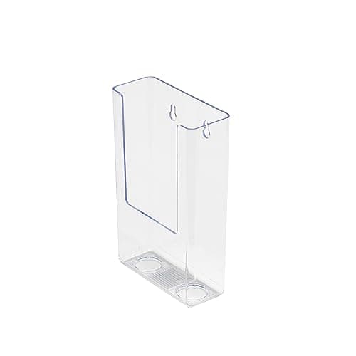 Image of Deflecto Portrait Literature Stands for Display - 1/3 of A4 Wall Mounted Magazine File Holder with Flat Back Design -Ideal for Leaflet, Brochure, Menu