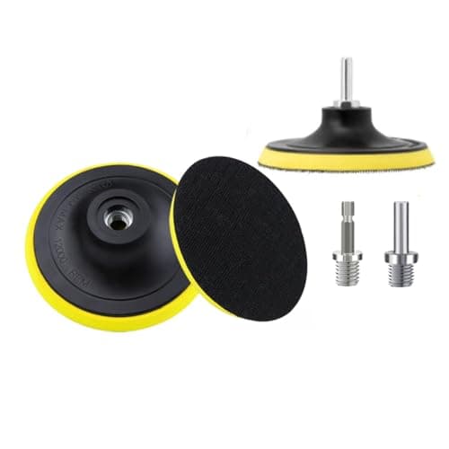 Image of HOTCKB 3 Pcs 4 Inch Sanding Disc Backing Pad 100mm Replacement Pad Hook & Loop Base with M14 Threads Drill Attachment for Sand Disc