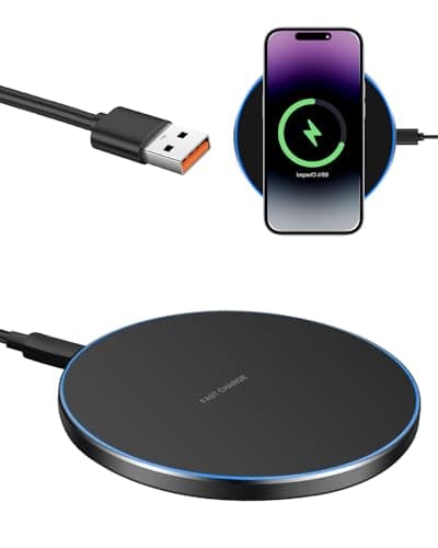 Image of 35W Fast Wireless Charger Pad Wireless Charging Station Compatible with iPhone 16 15 14 13 12 11 XS XR X 8 Compatible with Samsung Galaxy S25 S24 S23 S22 S21 S20 S10 S9 S8 all Qi Phones (Black)
