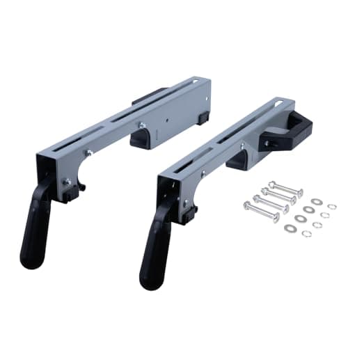 Image of POWERTEC MT4000MBA Miter Saw Stand Mounting Brackets, Set of 2, Fits Ryobi, Black and Decker, Craftsman, and Kobalt Miter Saw Stand