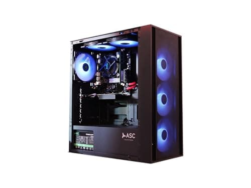 Image of ASC Intel Core i7 Gaming Tower • GT730 2GB Graphics Card • 16GB RAM • 512GB SSD+500GB HDD • 500W 80+ PSU • Black 6 Fan RGB Gaming Case • WIFI • Windows 11