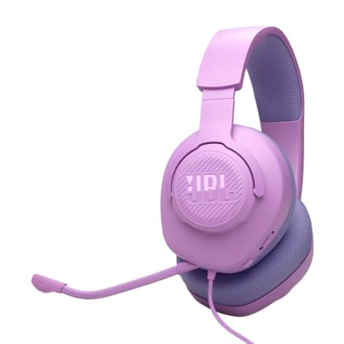 Image of JBL Quantum 100M2 Wired Over-Ear Gaming Headset with JBL QuantumSOUND Signature and 3.5 mm Headphone Jack, Multi-Platform Compatibility, Detachable Mic, Mute Option, in Purple