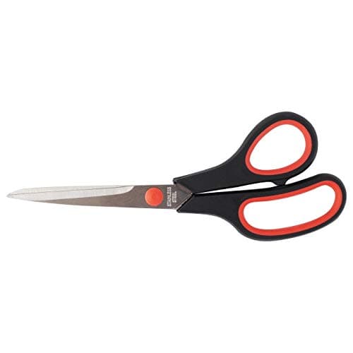 Image of D.RECT SG-210 Scissors 21cm – Stainless Steel Office Scissors with Soft Rubber Grip – Precision Cutting for Paper, Card & Tape – for School, Home, Office Use