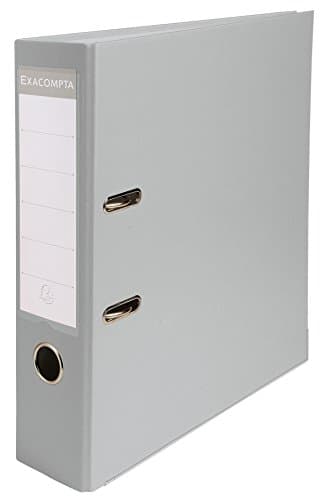 Image of Exacompta - Ref 918416B - PP Lever Arch File - 320 x 290mm in Size, Suitable for Storing A4 Documents, 75mm Spine, Reinforced Finger Pull & Bottom Edge - Grey