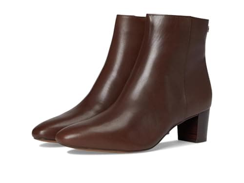 Image of Lauren Ralph Lauren Women's Demi Calfskin Bootie, Dark Hickory, 4.5 UK