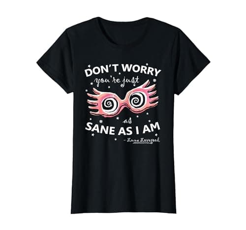 Image of Harry Potter Luna Lovegood Spectrespecs White T-Shirt, Women, Black, XX-Large