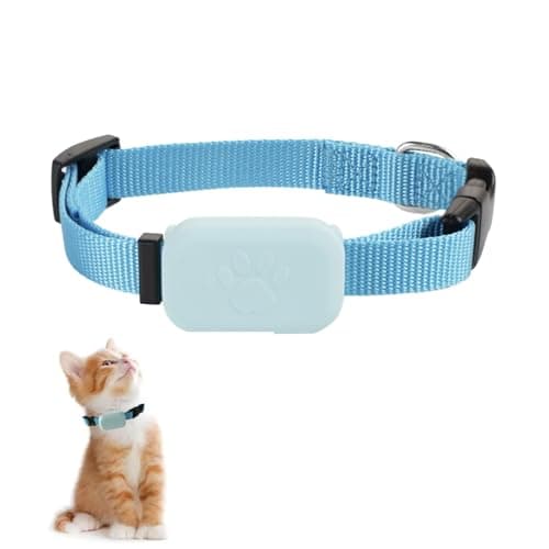 Image of Pet GPS Tracker,GPS Cat Tracker Collar - No Monthly Fee,Adjustable GP/S Tracking Device for Small Pet,Apple Fi/nd M/y Compatible (iOS Only), Lightweight Cat & Dog Trac/ker Device（BLUE）