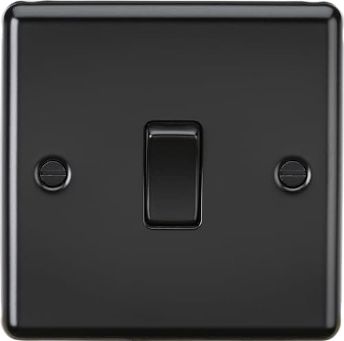 Image of Knightsbridge 10AX 1G 2 Way Plate Switch - Matt Black
