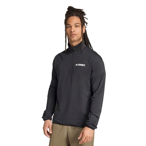 Image of adidas Men's Terrex Multi CLIMAWARM Half Zip Tech Fleece Jacket, black, S