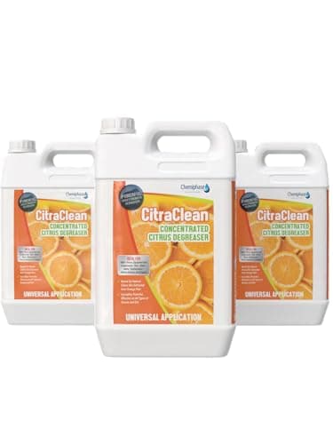 Image of Citraclean Concentrated Orange Citrus Degreaser – Heavy-Duty Degreaser for Oil, Grease & Dirt – Non-Caustic, Biodegradable, Fresh Citrus Scent – Safe for Floors, Equipment, Vehicles - 4 x 5 Litres