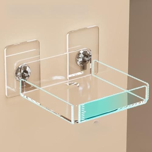 Image of Acrylic Camera Mount Shelf for Wall Without Drilling Designed for Indoor Outdoor Security Camera Deployment (L)