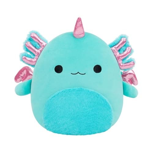 Image of Squishmallows Original 8-Inch Bellamy the Teal Axolotl Alicorn - Official Jazwares Plush