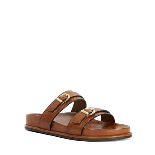 Image of Dune London Ladies LISSONS Double Strap Slip-On Sandals Size UK 6 Flat Sandals