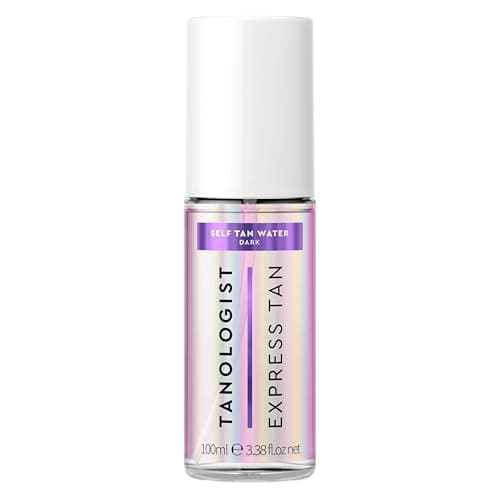 Image of Tanologist Mini Self Tan Water Dark, Clear, Travel Size Tanning Mist, Streak-Free, Natural Bronze Glow, No Fake Tan Smell, Skincare Infused, Lightweight, Dermatologist Tested,100ml