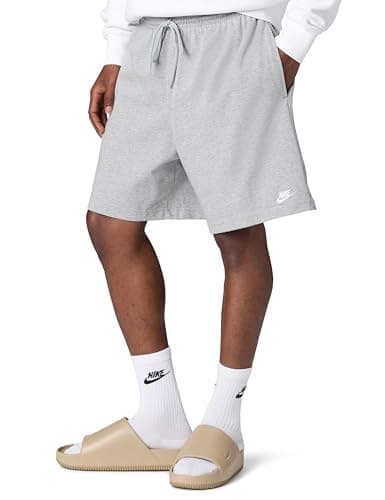 Image of NIKE FQ4359-063 Club Shorts Men's DK Grey Heather/White Size M