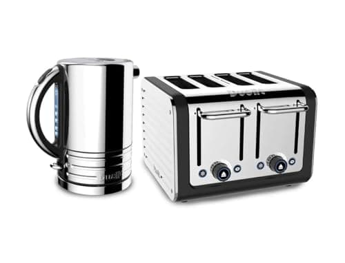 Image of Dualit Architect Kettle and 4-Slot Toaster Set, Perfect Toast Technology, Matt Black