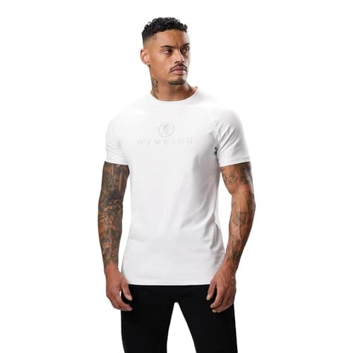 Image of Gym King Pro Jersey T-Shirt (UK, Alpha, L, Regular, Regular, White)