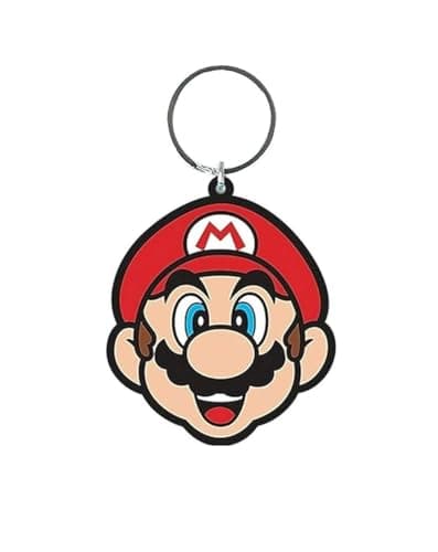 Image of Genuine Super Mario 'Mario' Character Rubber Keyring Key Fob