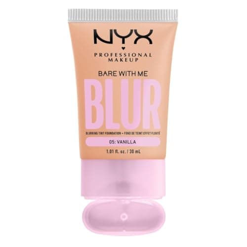 Image of NYX Professional Makeup Blurring Tint Foundation, Medium Coverage, Matte Finish, With Niacinamide, Matcha and Glycerin, 12 Hours Hydrating, Bare With Me Blur, 30 ml, Shade: Vanilla