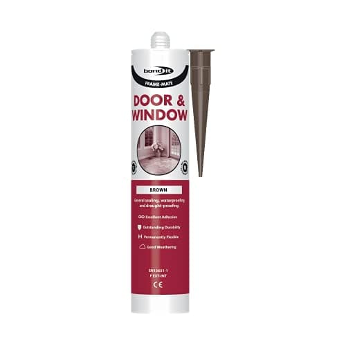 Image of Bond-It Brown Frame Mate Door and Window Silicone for Sealing and Draught proofing, BDFMBR, 310ml