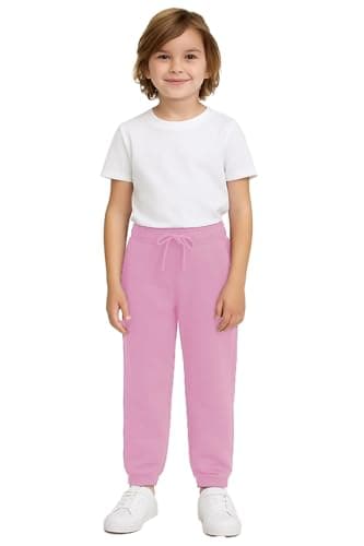 Image of A2Z 4 Kids Boys Girls Trouser Jogging Joggers Pants Tracksuit Sweatpants Bottom - Fleece Trouser Baby Pink 9-10