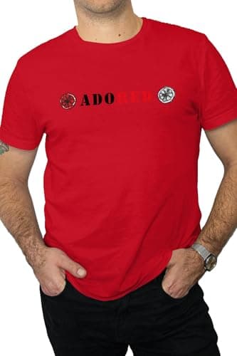 Image of Manchester United Fan T-Shirt, Adored Design, 3 Colourways, Casual Fit (UK, Alpha, XL, Regular, Regular, Red)