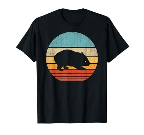 Image of Wombat Retro Vintage 60s 70s Sunset Mammal Animal Men Women T-Shirt