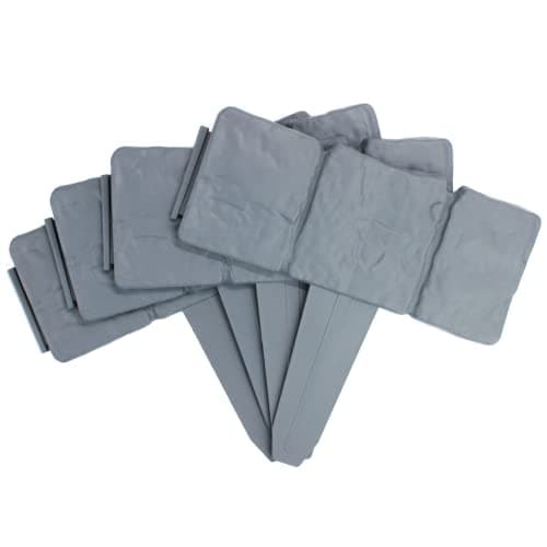 Image of 5M Grey Stone Effect Lawn Edging – Pack of 20 No-Dig ABS Garden Border Edging, Interlocking Cobblestone Edge for Flower Beds, Path & Lawn Borders | Pukkr