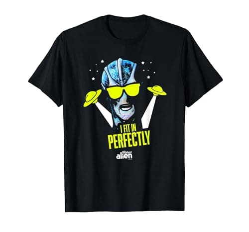 Image of Resident Alien I Fit in Perfectly - Officially Licensed T-Shirt, Men, Black, Large