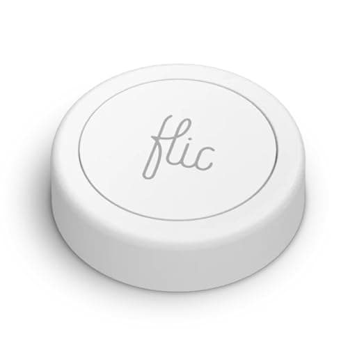 Image of Flic Smart Button White – 1 Pack. Control Lights, Music & More with Push, Double Push, or Hold. Works with Alexa, HomeKit, Matter. Setup via Flic App for iOS & Android. Bluetooth & WiFi Required.