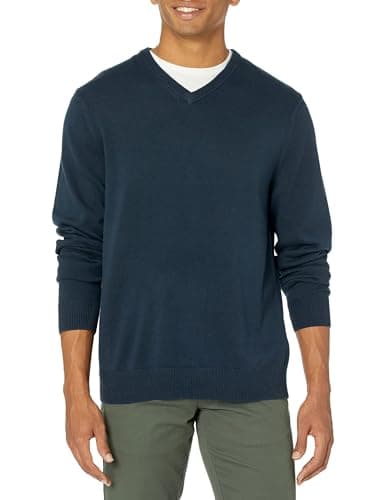 Image of Amazon Essentials Men's V-Neck Sweater (Available in Big & Tall), Navy, XX-Large