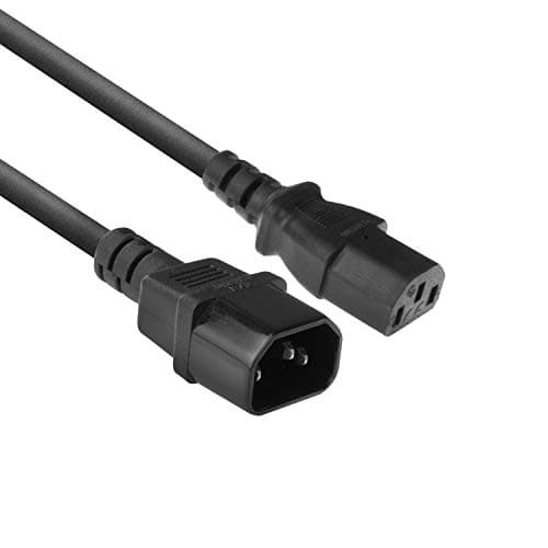 Image of ACT Power Cable 1.2m, C13 to C14 Extension Cable for Cold Devices, IEC Male to Female 3 Pin Power Cable- AK5120 Black