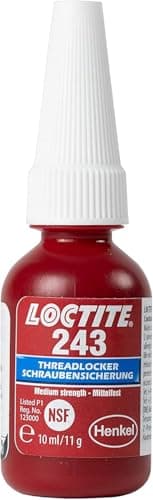 Image of LOCTITE 243 Threadlocker, Universal adhesive for Securing Screws, Medium-Strength thread lock for Metal Threads, Liquid Glue for Use on Pumps, Gearboxes and More, 1x10ml