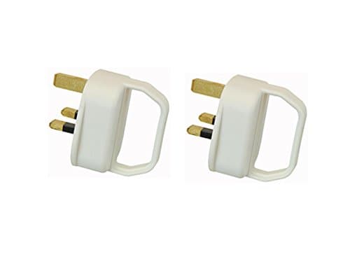 Image of Easy Pull Mains Plug Top 13amp Fused with a Handle - Arthritis/Disability/weak Grip/Elderly (2, White)