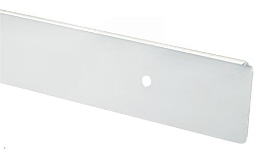 Image of T&C™ 38mm-40mm Kitchen Worktop Finishing Profiles 3mm Radius Top & Bottom - Hand Finished - Polished Silver Finish (630mm Long Worktop End Cap)