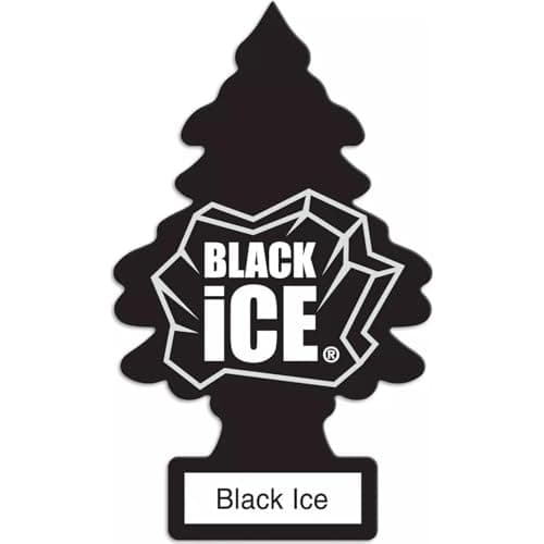 Image of Little Trees Air Freshener Tree MTR0004B Black Ice Fragrance For Car Home Boat Caravan - 24 Pack