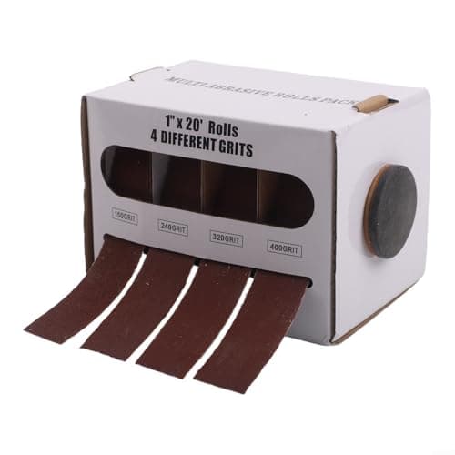 Image of Advokingtap 4Pcs Emery Cloth Roll Sanding Belt 25Mm X 6M With Nylon Backing For Metal Wood Glass Polishing And Grinding In Workshop Or DIY Projects(4 roll)
