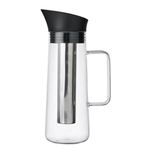 Image of La Cafetière Cold Brew Coffee Maker With Mesh Filter, Dishwasher-Safe, Easy-To-Use Pitcher Spout Lid, Drinks Container For Premium Quality Iced Brew Coffee, Ice Tea, Homemade Fruit Drinks,1L