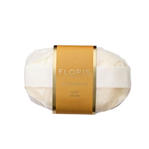 Image of Floris London Stephanotis Luxury Single Soap Bar (100g) | Hand Wrapped & Finely Milled | Contains Moisturising Shea Butter | Vegetable Base | Designed to Leave Skin Soft & Delicately Scented