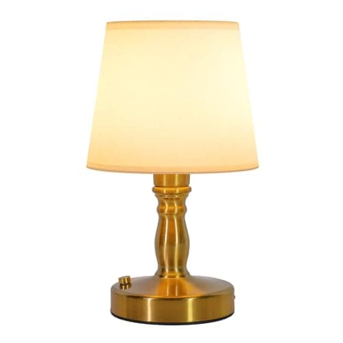Image of EppieBasic Rechargeable Table Lamp Small: Fast Charging & Long Lasting - Vintage Mini Cordless Lamps with 2700K Warm Light, Dimmable for Dining Living Room Bedroom