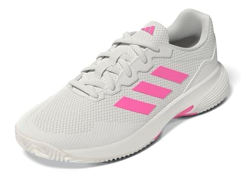 Image of adidas Women's Gamecourt 2.0 Tennis Shoes, core White/Lucid Pink/core Black, 5 UK