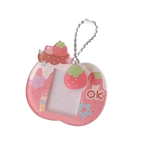 Image of YPBEW Lightweight 1Inch Keychain Photo High Transparency Acrylic Trendy Cartoon Keyring Fan Merch Display Accessory Youth Acrylic Holder