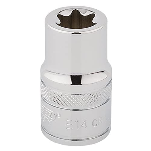 Image of Draper 34285 TX-Star 1/2 Inch Square Drive E14 Socket, Blue
