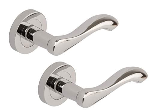 Image of Excel Hardware Venus Designer Lever On Rose Door Handles - Polished Chrome