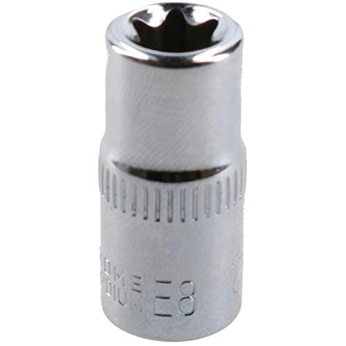 Image of E8 Female Torx Socket Star Bit 1/4" Drive Standard External Chrome Vanadium Steel